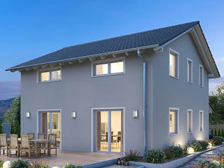 Fertighaus Einfamilienhaus R88-88 von EBH Haus Schlüsselfertig ab 279500€, Satteldach-Klassiker Außenansicht 2
