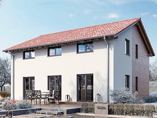 Fertighaus HAUS R94-106 von EBH Haus Schlüsselfertig ab 315400€, Satteldach-Klassiker Außenansicht 1