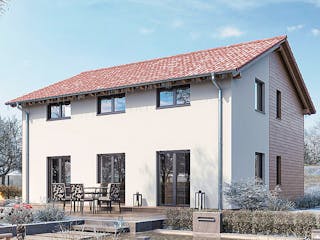 Fertighaus HAUS R94-106 von EBH Haus Schlüsselfertig ab 328100€, Satteldach-Klassiker Außenansicht 1