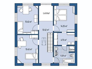Fertighaus STADTVILLA S100-100 von EBH Haus Schlüsselfertig ab 334700€, Stadtvilla Grundriss 2