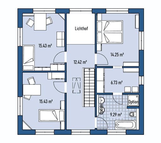 Fertighaus STADTVILLA S100-100 von EBH Haus Schlüsselfertig ab 301800€, Stadtvilla Grundriss 2