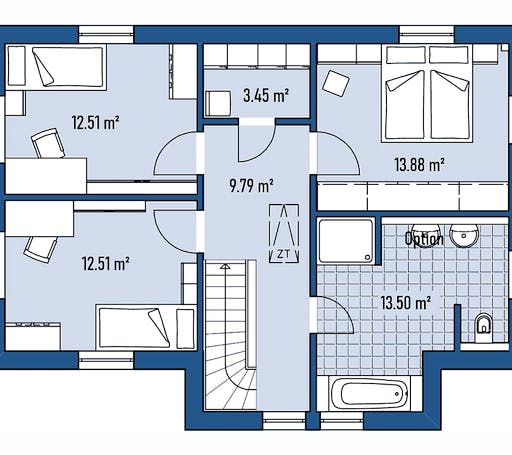 Fertighaus STADTVILLA S71-112-G von EBH Haus Schlüsselfertig ab 277900€, Stadtvilla Grundriss 2