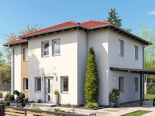Fertighaus STADTVILLA S77-112-G von EBH Haus Schlüsselfertig ab 315600€, Stadtvilla Außenansicht 1