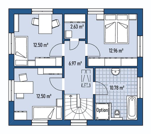Fertighaus STADTVILLA S82-94 von EBH Haus Schlüsselfertig ab 249400€, Stadtvilla Grundriss 2