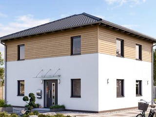 Fertighaus STADTVILLA S88-97 von EBH Haus Schlüsselfertig ab 288300€, Stadtvilla Außenansicht 2