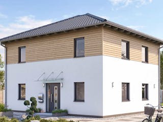 Fertighaus Stadtvilla S88-97 von EBH Haus Schlüsselfertig ab 308900€, Stadtvilla Außenansicht 2