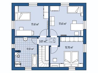 Fertighaus STADTVILLA S88-97 von EBH Haus Schlüsselfertig ab 288300€, Stadtvilla Grundriss 2
