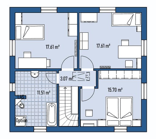 Fertighaus STADTVILLA S88-97 von EBH Haus Schlüsselfertig ab 270500€, Stadtvilla Grundriss 2