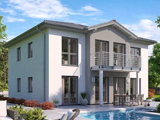 Fertighaus Stadtvilla S97-106-2G von EBH Haus Schlüsselfertig ab 402000€, Stadtvilla Außenansicht 1