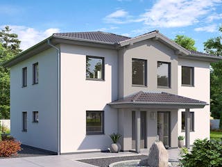 Fertighaus Stadtvilla S97-106-2G von EBH Haus Schlüsselfertig ab 402000€, Stadtvilla Außenansicht 2