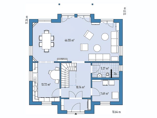 Fertighaus Stadtvilla S97-106-2G von EBH Haus Schlüsselfertig ab 402000€, Stadtvilla Grundriss 1