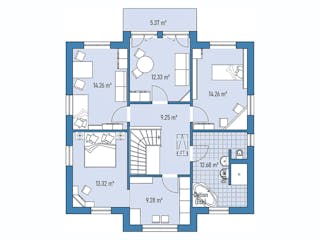 Fertighaus Stadtvilla S97-106-2G von EBH Haus Schlüsselfertig ab 402000€, Stadtvilla Grundriss 2