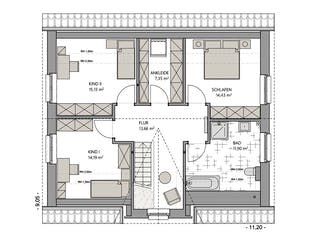 Massivhaus Friesenhaus 160 von ECO System HAUS, Satteldach-Klassiker Grundriss 2