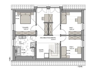 Massivhaus Kapitänshaus 180 von ECO System HAUS, Satteldach-Klassiker Grundriss 2