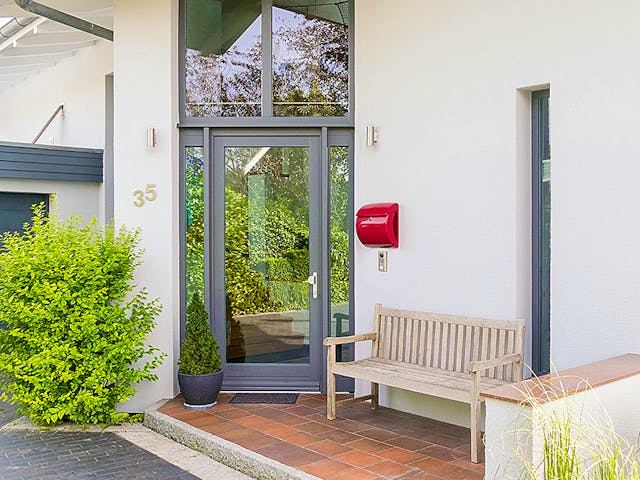 Massivhaus Pultdachhaus 220 von ECO System HAUS Schlüsselfertig ab 458000€, Pultdachhaus Außenansicht 4