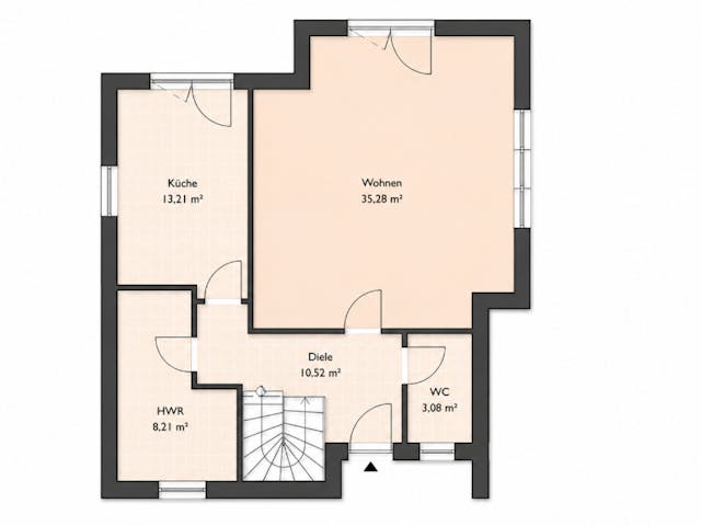Massivhaus Stadthaus 132 von TIMOWA Massivhäuser Schlüsselfertig ab 299900€, Stadtvilla Grundriss 1
