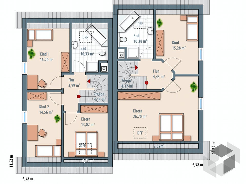 Edition 122/124 von Wolf-Haus Grundriss