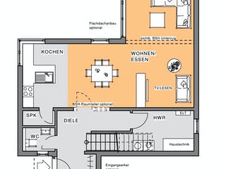 Fertighaus Edition Holz 65 von Meisterstück-HAUS, Cubushaus Grundriss 2