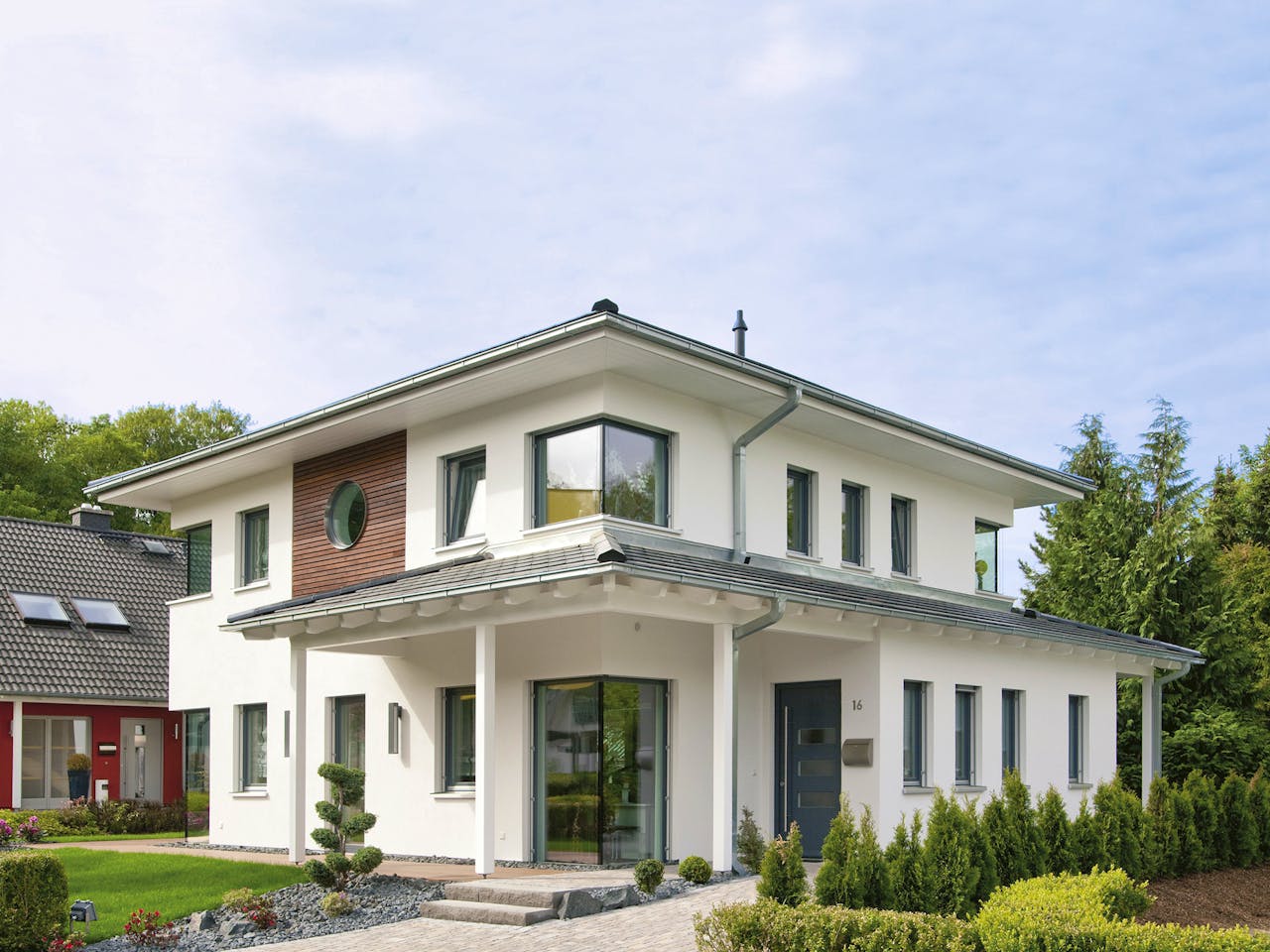 Fertighaus Edition Select 156 von Wolf-Haus Schlüsselfertig ab 395675€, Stadtvilla Außenansicht 1