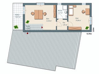 Fertighaus Edition Select 179 von Wolf-Haus Schlüsselfertig ab 434535€, Pultdachhaus Grundriss 2