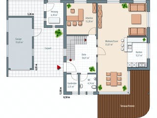 Fertighaus Edition Select 186 von Wolf-Haus Schlüsselfertig ab 442104€, Satteldach-Klassiker Grundriss 2