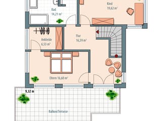 Fertighaus Edition Select 187 von Wolf-Haus Schlüsselfertig ab 438432€, Cubushaus Grundriss 2