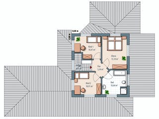Fertighaus Edition Select 196 von Wolf-Haus Schlüsselfertig ab 453373€, Stadtvilla Grundriss 2