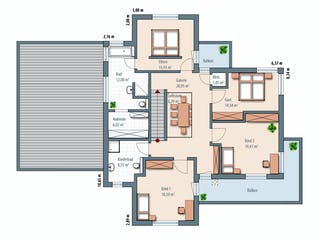 Fertighaus Edition Select 236 von Wolf-Haus Schlüsselfertig ab 546439€, Cubushaus Grundriss 2