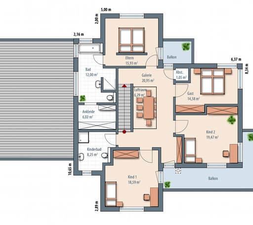 Fertighaus Edition Select 236 von Wolf-Haus Schlüsselfertig ab 546439€, Cubushaus Grundriss 2