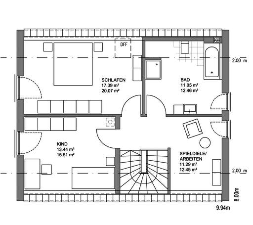 Edition 21 Plus Satteldach Floorplan 2