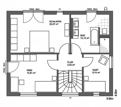 Edition 21 Plus Flachdach Floorplan 2