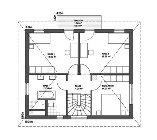 Edition 21 Plus Walmdach Floorplan 02
