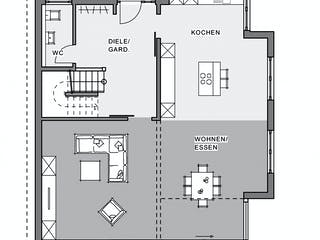 Fertighaus Effizienzhaus von Meisterstück-HAUS, Pultdachhaus Grundriss 2