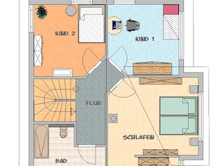 Fertighaus EFH Typ 5 von v. Perbandt Holzbau Schlüsselfertig ab 215000€, Satteldach-Klassiker Grundriss 2