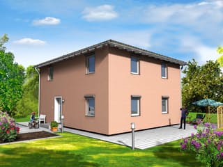 Fertighaus EFH Typ 7 von v. Perbandt Holzbau Schlüsselfertig ab 215000€, Stadtvilla Außenansicht 2