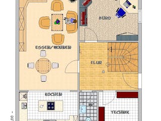 Fertighaus EFH Typ 7 von v. Perbandt Holzbau Schlüsselfertig ab 215000€, Stadtvilla Grundriss 1