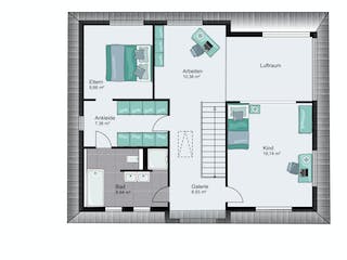 Fertighaus Eichwalde von STREIF Haus, Stadtvilla Grundriss 2