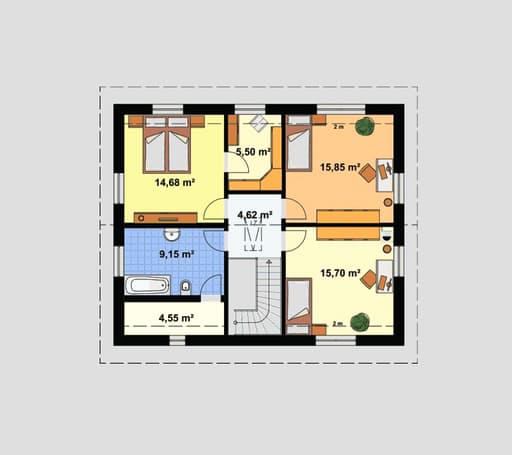 Einfamilienhaus Ratio 3/25° mit Ankleide floor_plans 0
