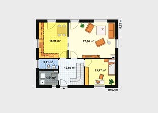 Einfamilienhaus Ratio 3/25° mit Ankleide Grundriss