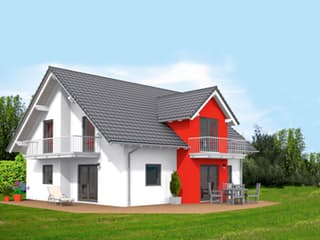 Massivhaus Elegance 170 von F.C. Nüdling Fertigteiltechnik Schlüsselfertig ab 344000€, Satteldach-Klassiker Außenansicht 1