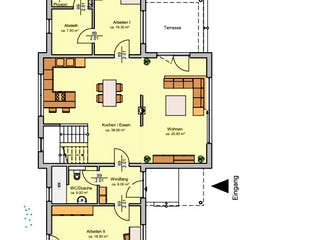 Fertighaus Elegant 179 von Albert Haus Schlüsselfertig ab 395790€, Cubushaus Grundriss 1