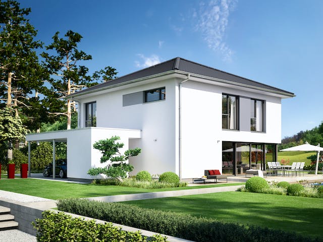 Massivhaus Eleganz 4000.2 von Deutsche Bauwelten Schlüsselfertig ab 401039€, Stadtvilla Außenansicht 1