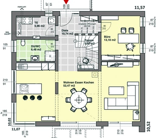 Fertighaus ELK 189 (out) von ELK Fertighaus Schlüsselfertig ab 290474€, Cubushaus Grundriss 2