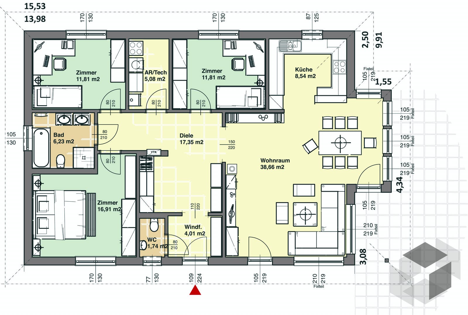 Einfamilienhaus ELK Bungalow 122 Von ELK Fertighaus | Fertighaus.de