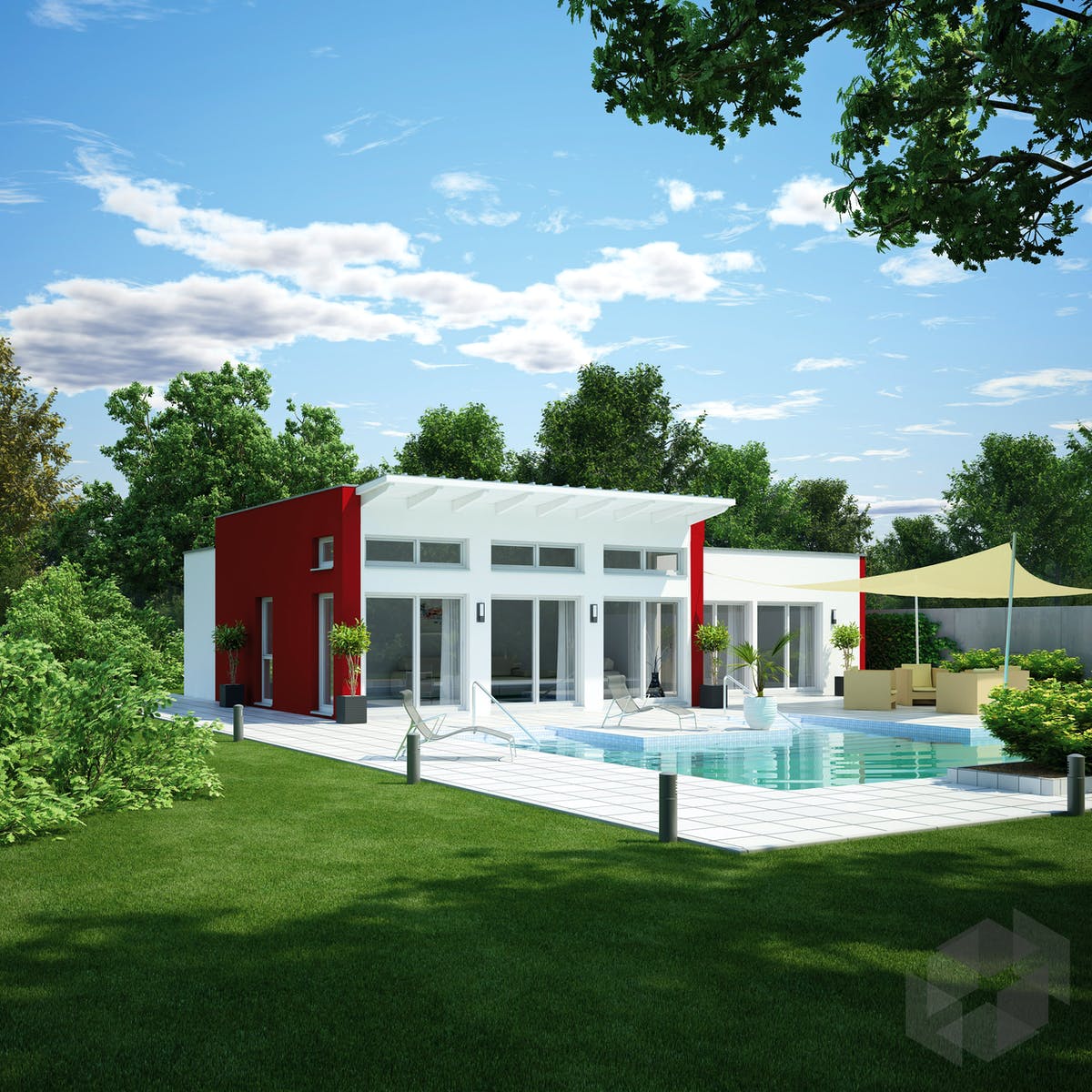 Elk Bungalow 125 Modern Mit Walmdach Elk Fertighaus 872