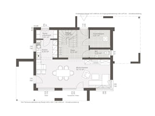 Fertighaus ELK All in One 131 - Walmdach von ELK, Stadtvilla Grundriss 1