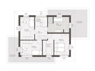 Fertighaus ELK All in One 131 - Walmdach von ELK, Stadtvilla Grundriss 2