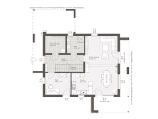 Fertighaus ELK All in One 159 - Walmdach von ELK Fertighaus, Stadtvilla Grundriss 1