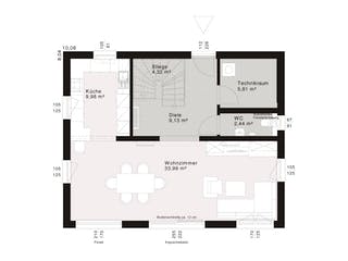 Fertighaus ELK Design 130 - Walmdach von ELK Fertighaus, Stadtvilla Grundriss 1