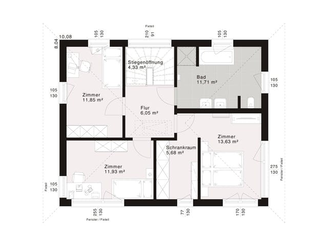 Fertighaus ELK Design 130 - Walmdach von ELK Fertighaus, Stadtvilla Grundriss 2